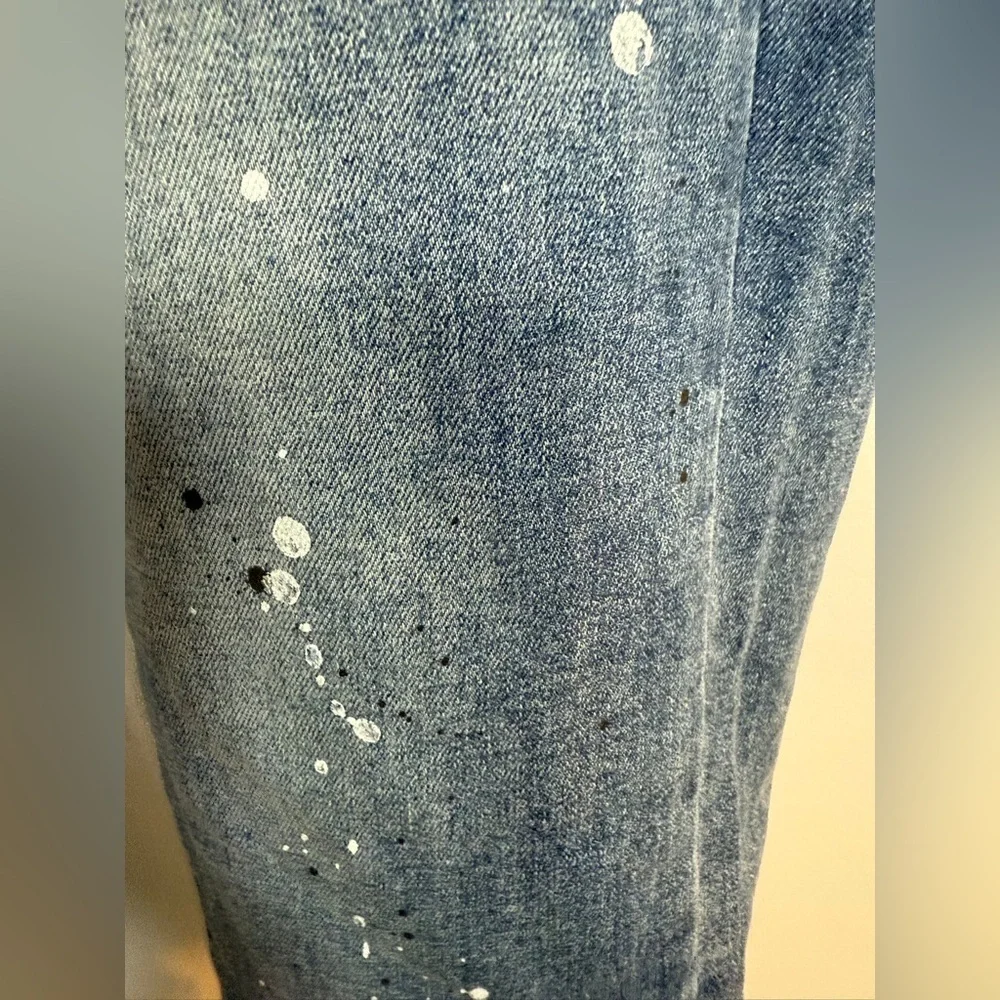 Kuwallatee Blue Paint-Splatter Denim Jeans Men’s Size 36